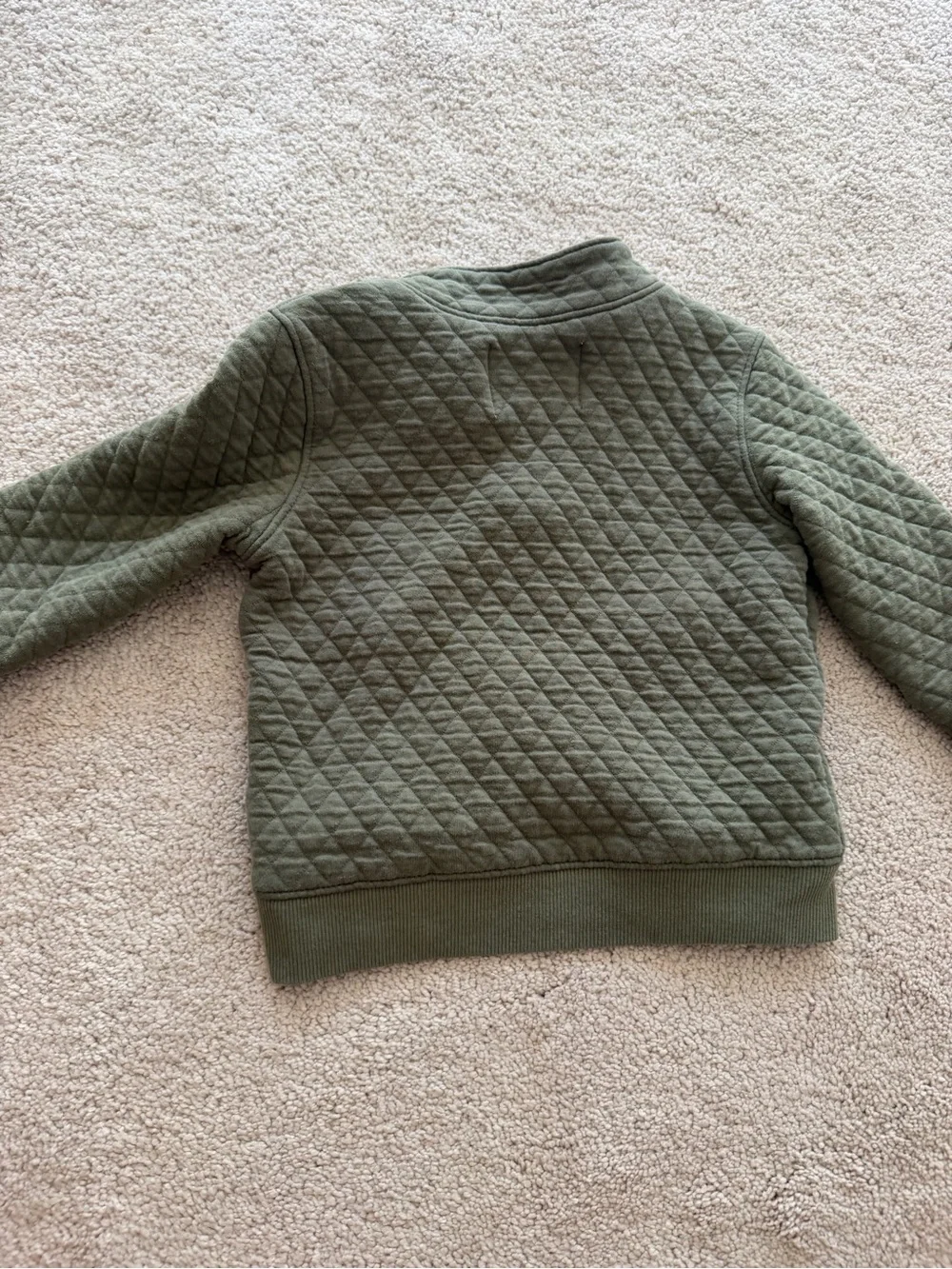 Old Navy Olive Quilted Half-Zip Pullover for Kids